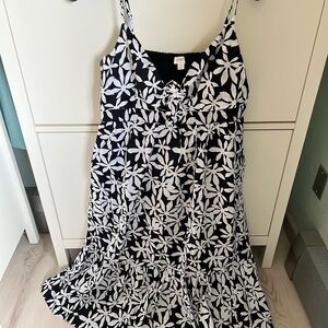 J. Crew Monochrome Floral Dress